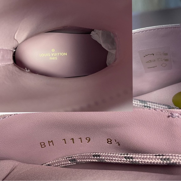 Louis Vuitton Mens Authentic ‘20 Landscape Combat Boots Purple LV Logo Rare 8.5 - Picture 14 of 15